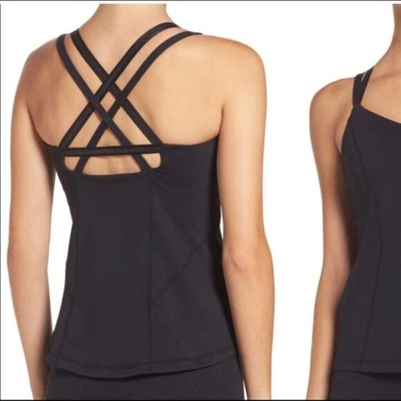 ZELLA | 'Bringing Strappy Back' Sports Bra Tank - size XS in Black - Picture 1 of 10